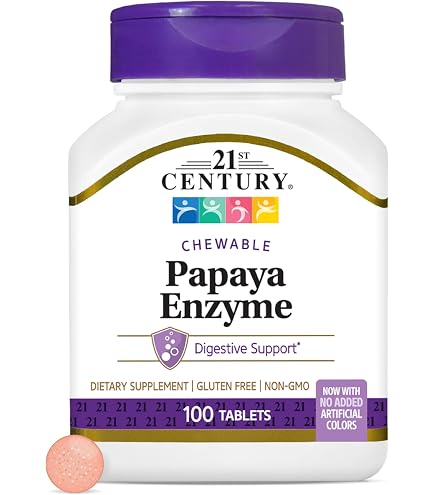 Amazon.com: 21st Century Papaya Enzyme 22Mg 100 Count (4 Pack